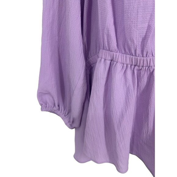 Beauticurve by Lane Bryant Long Sleeve Peplum Waist Crepe Blouse Size 20 - Picture 4 of 9